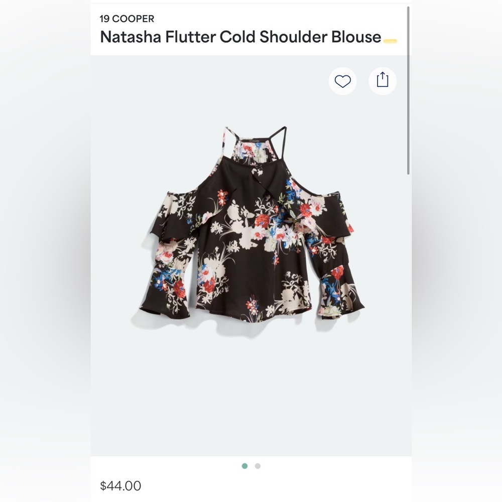 19 Cooper Floral Cold Shoulder Top